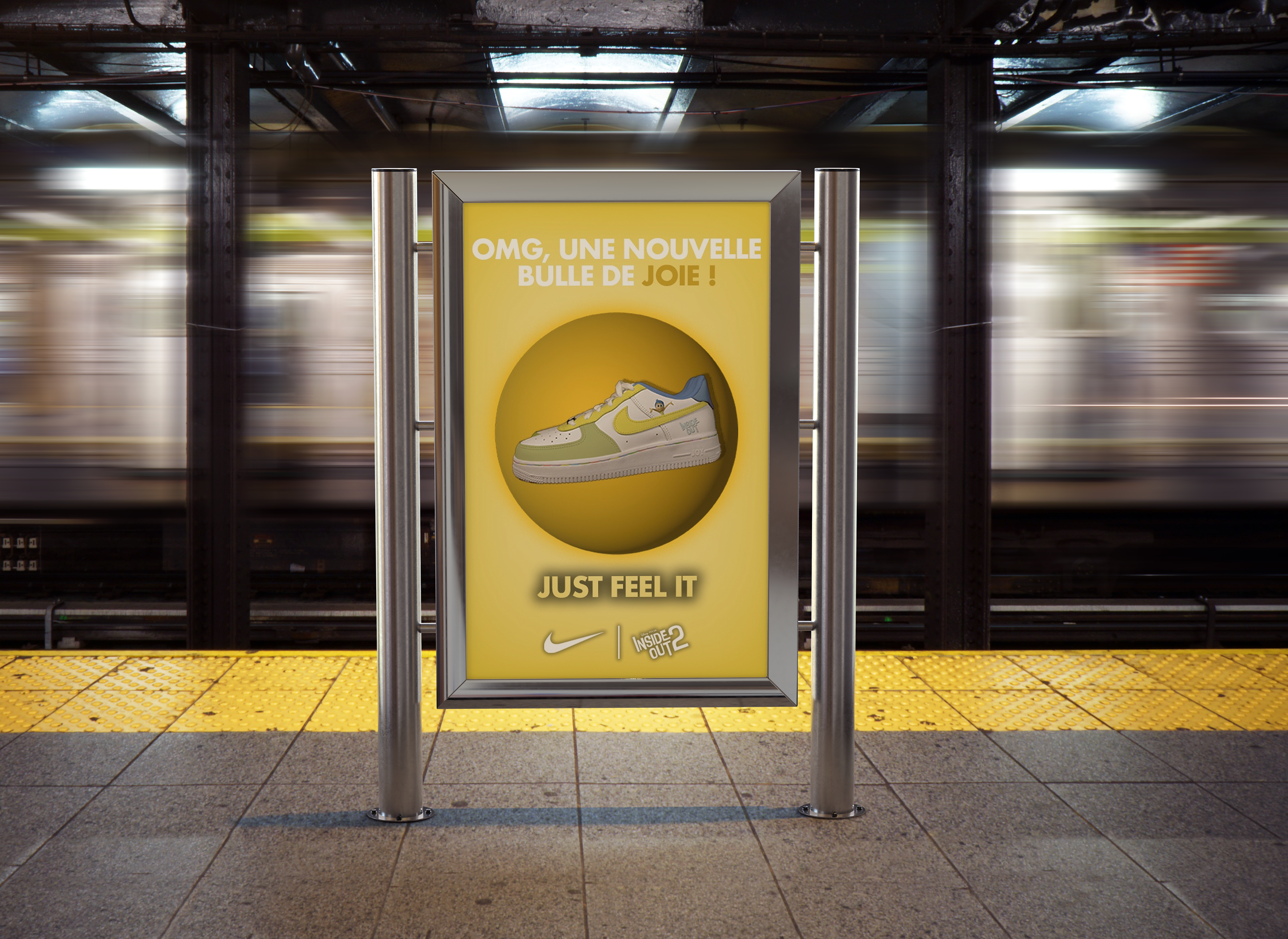Affiche Nike x Inside Out - Jaune et Orange