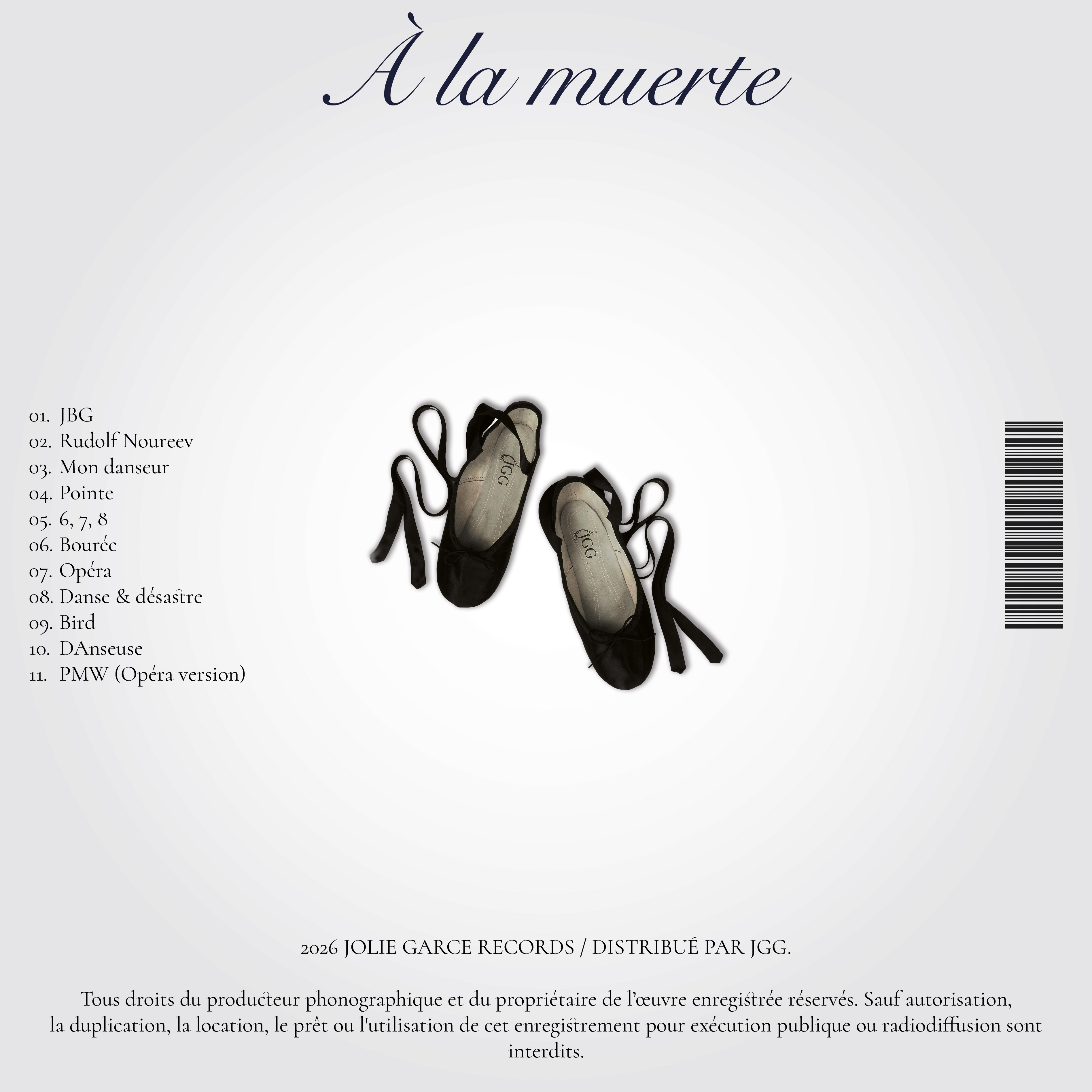 Dos de l'album À la muerte