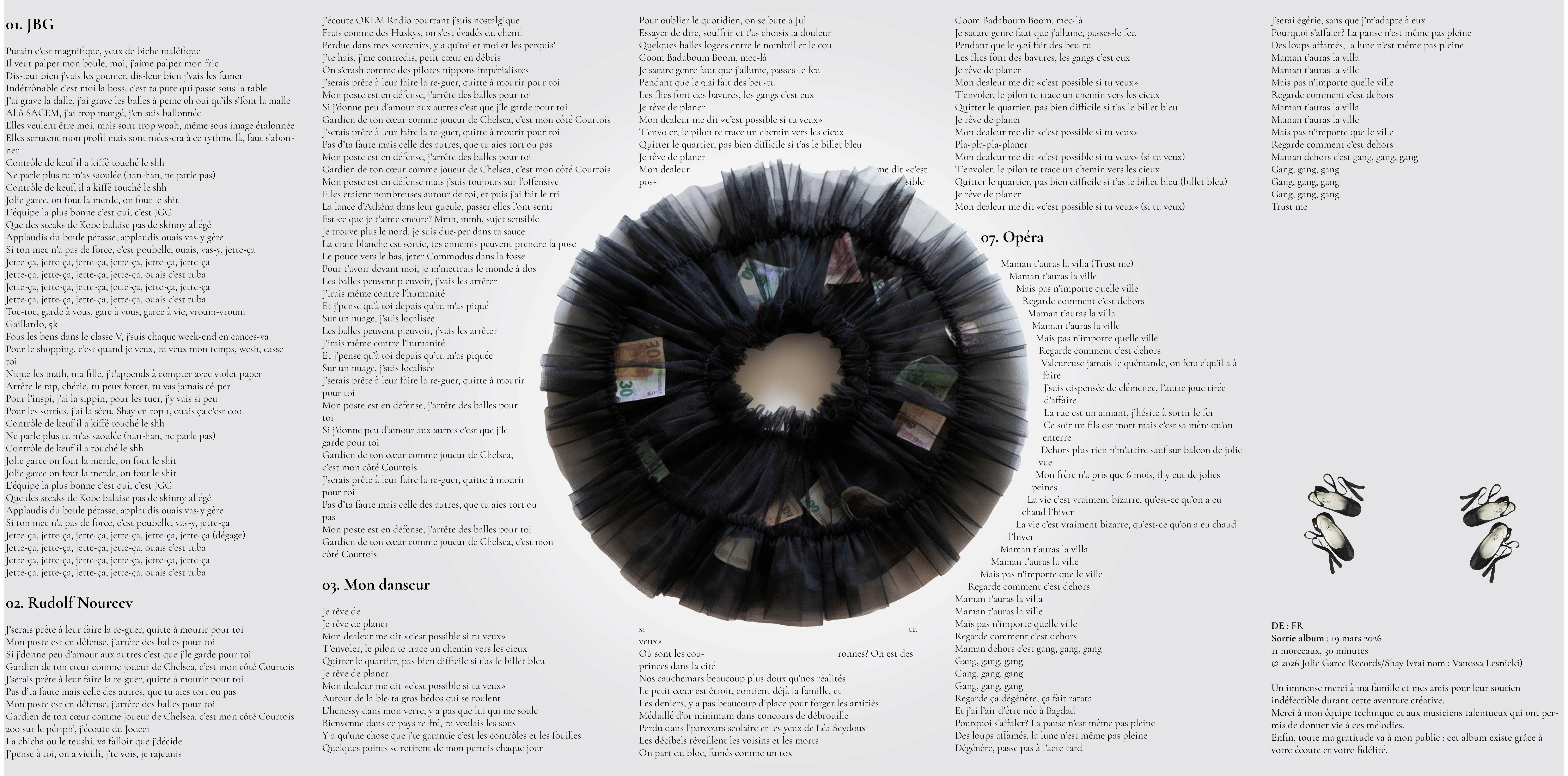 Intérieur de l'album À la muerte (Spread)