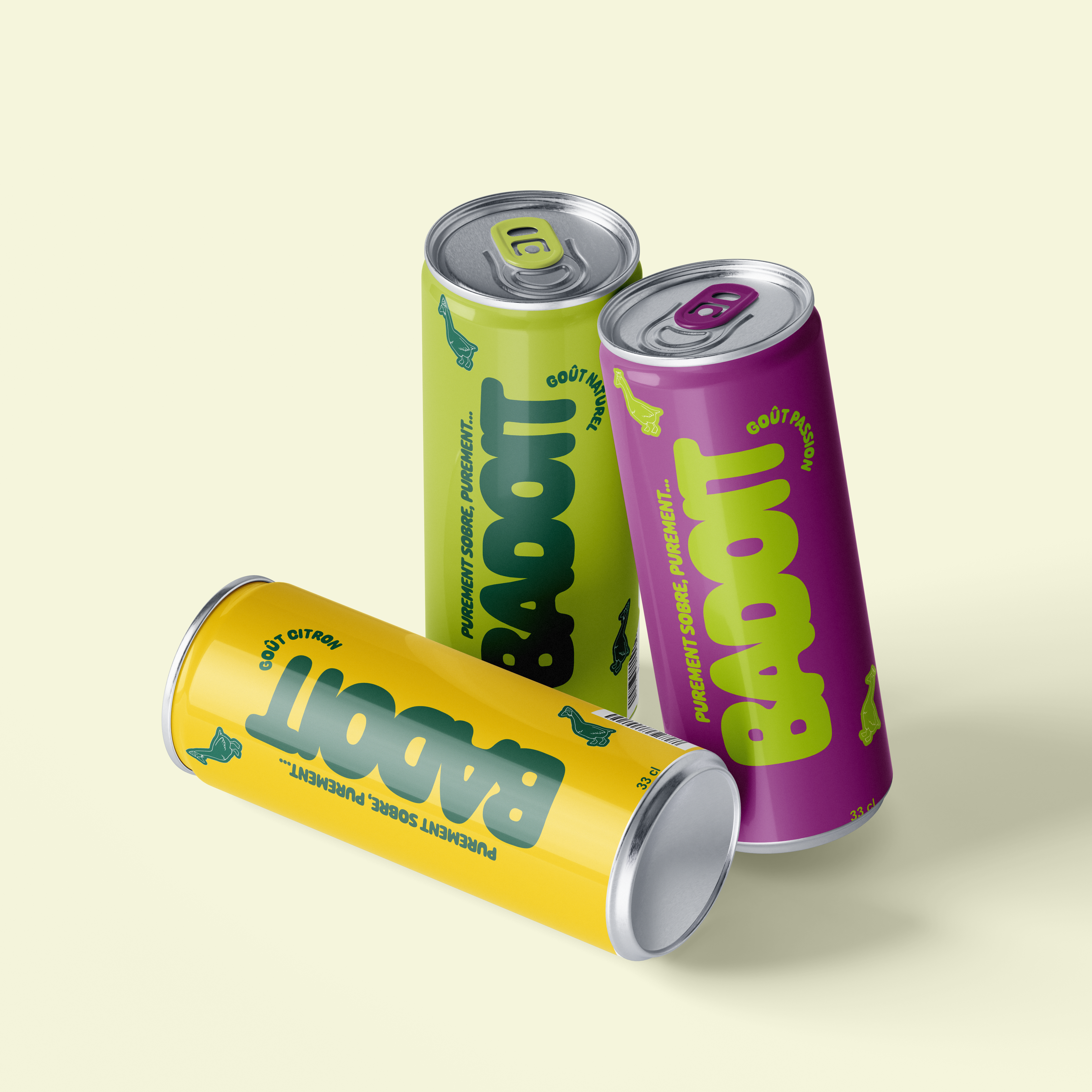 Mock-up des canettes Badoit