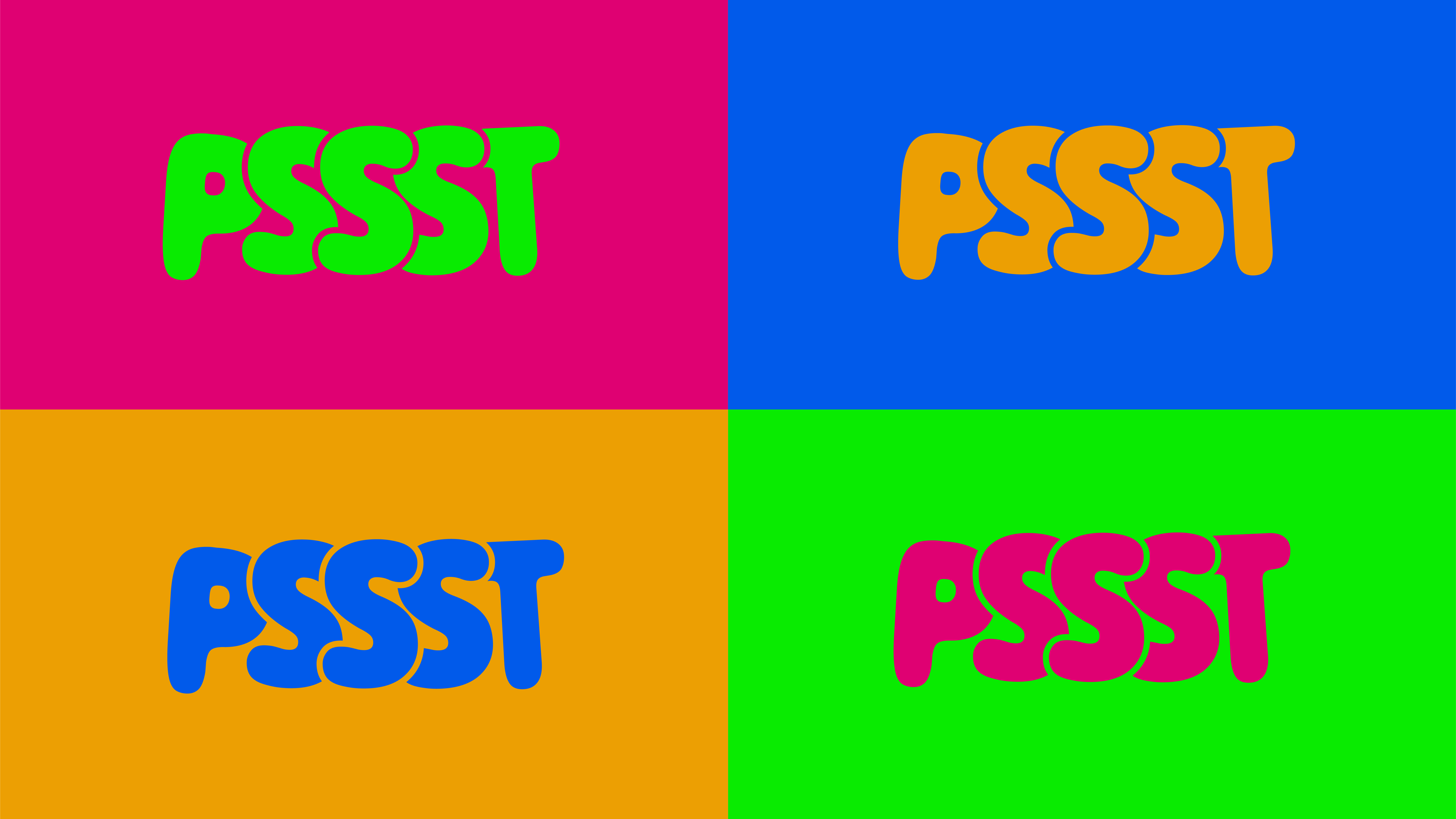 Logo Typographique PSSST Bubble Art